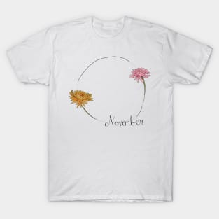 November Flower Months T-Shirt